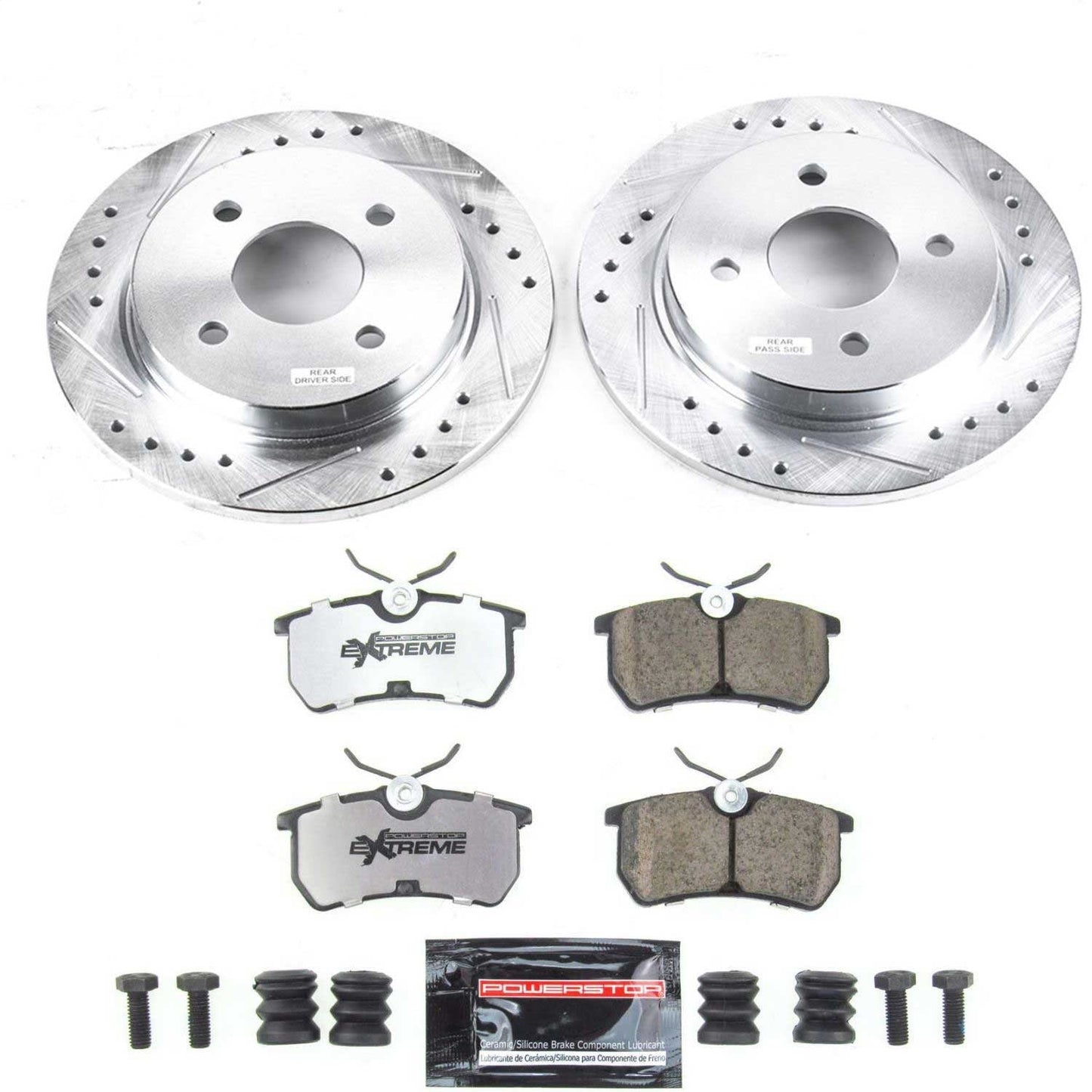 PowerStop Rear Z26 Street Warrior Brake Kit | Ford Fiesta (14-19) (K1363-26)