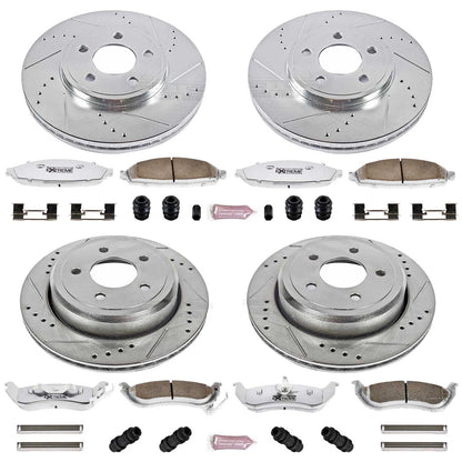 PowerStop Front & Rear Z26 Street Warrior Brake Kit | Ford Crown Victoria (03-11) (K1365-26)