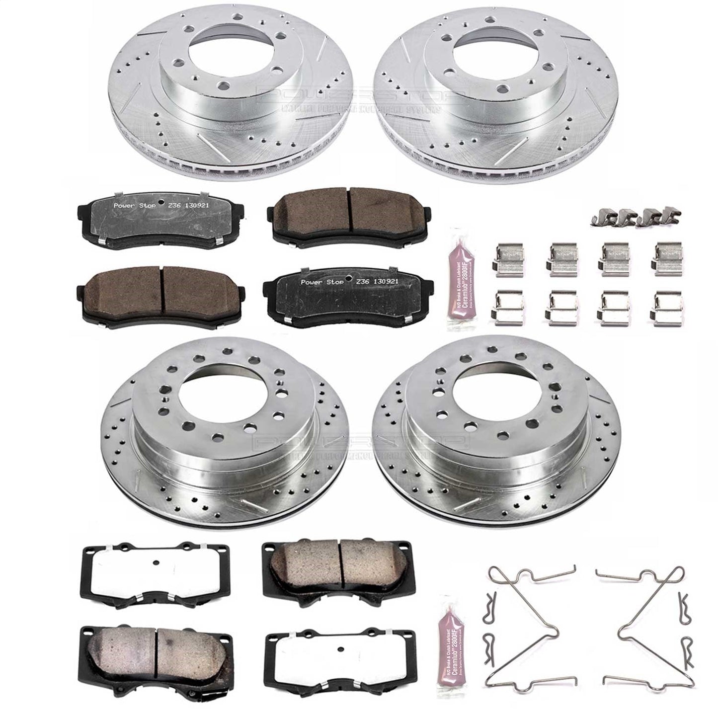 PowerStop Front & Rear Z36 Truck & Tow Brake Kit | Toyota 4Runner (03-09) (K138-36)