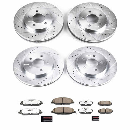 PowerStop Front & Rear Z26 Street Warrior Brake Kit | Ford Mustang (05-10) (K1383-26)
