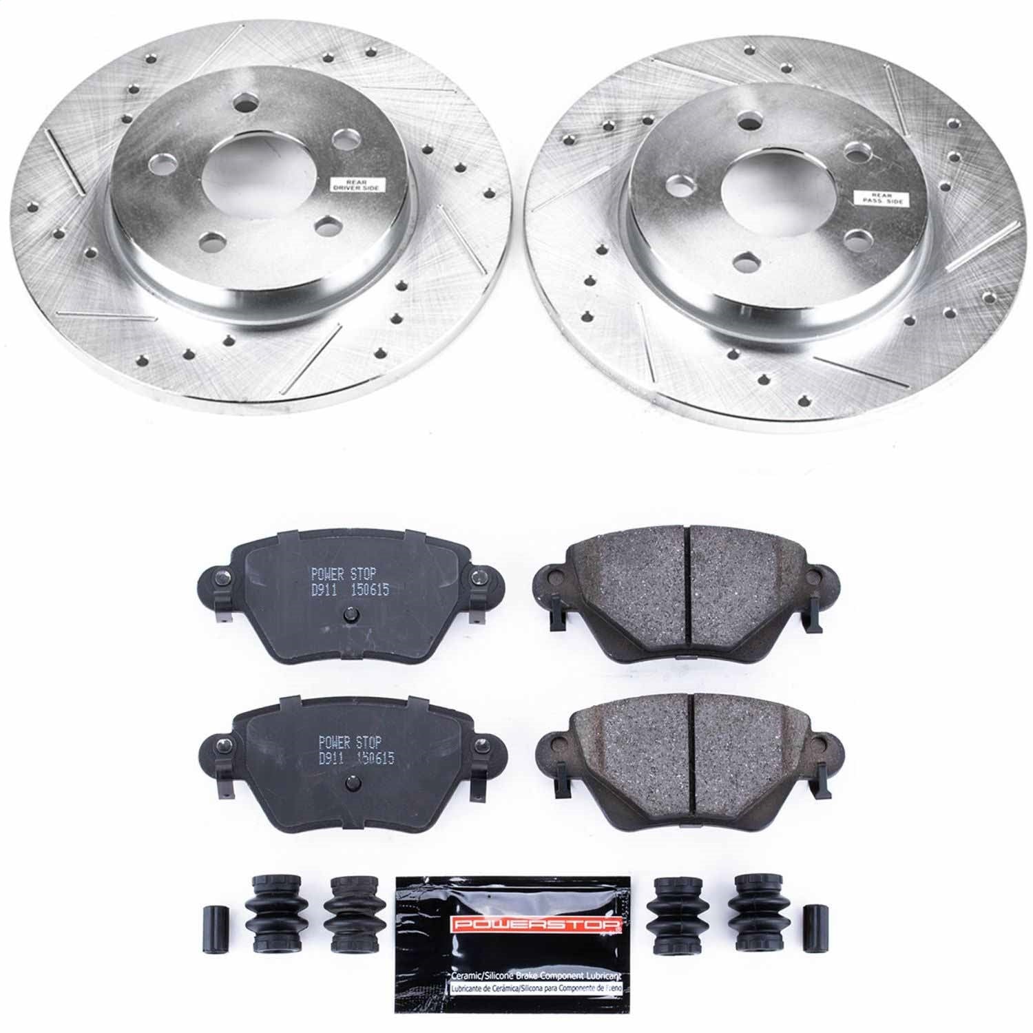 PowerStop Rear Z23 Evolution Sport Brake Kit | Jaguar X-Type (02-05) (K1390)