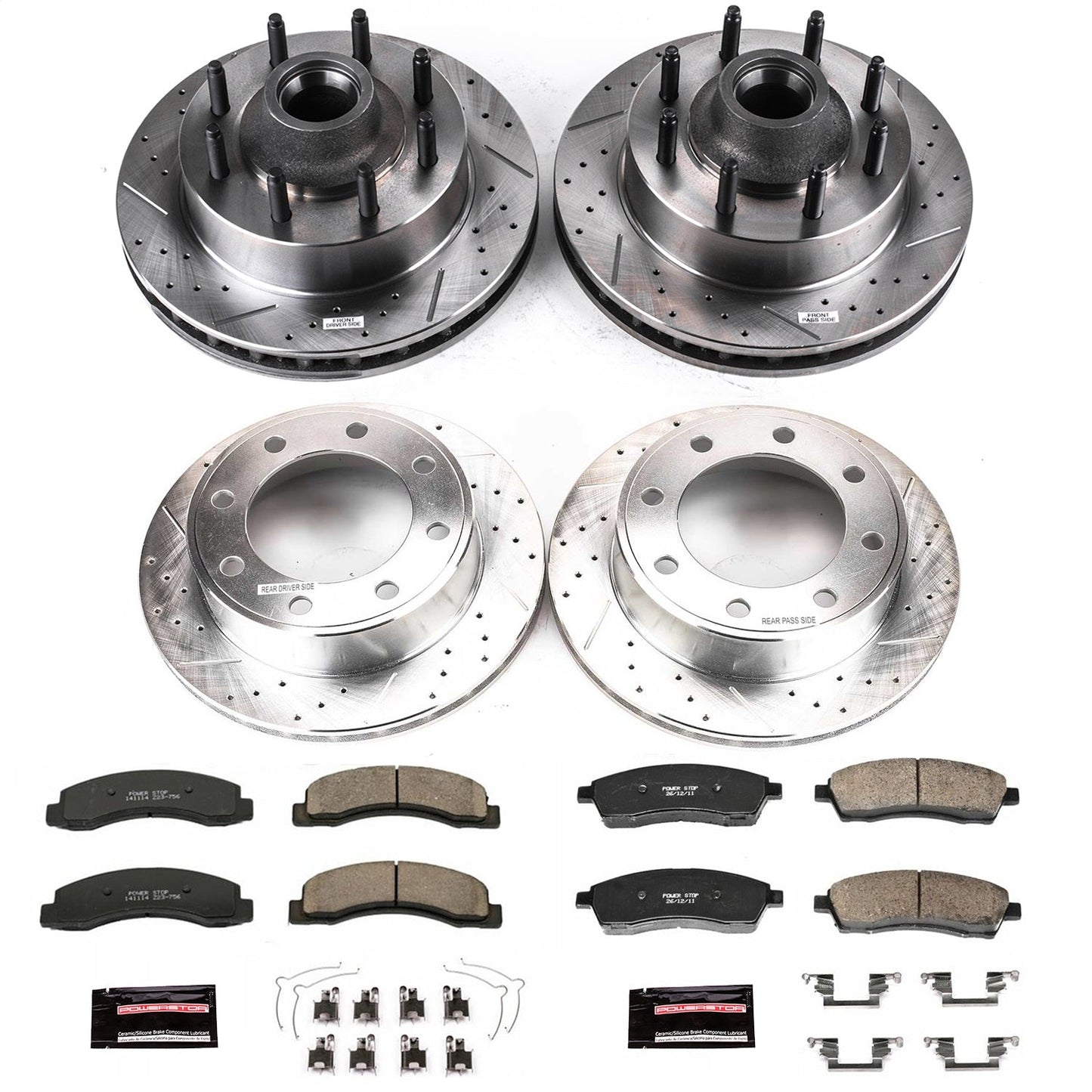PowerStop Front & Rear Z23 Evolution Brake Kit | Ford Excursion (03-05) (K1393)