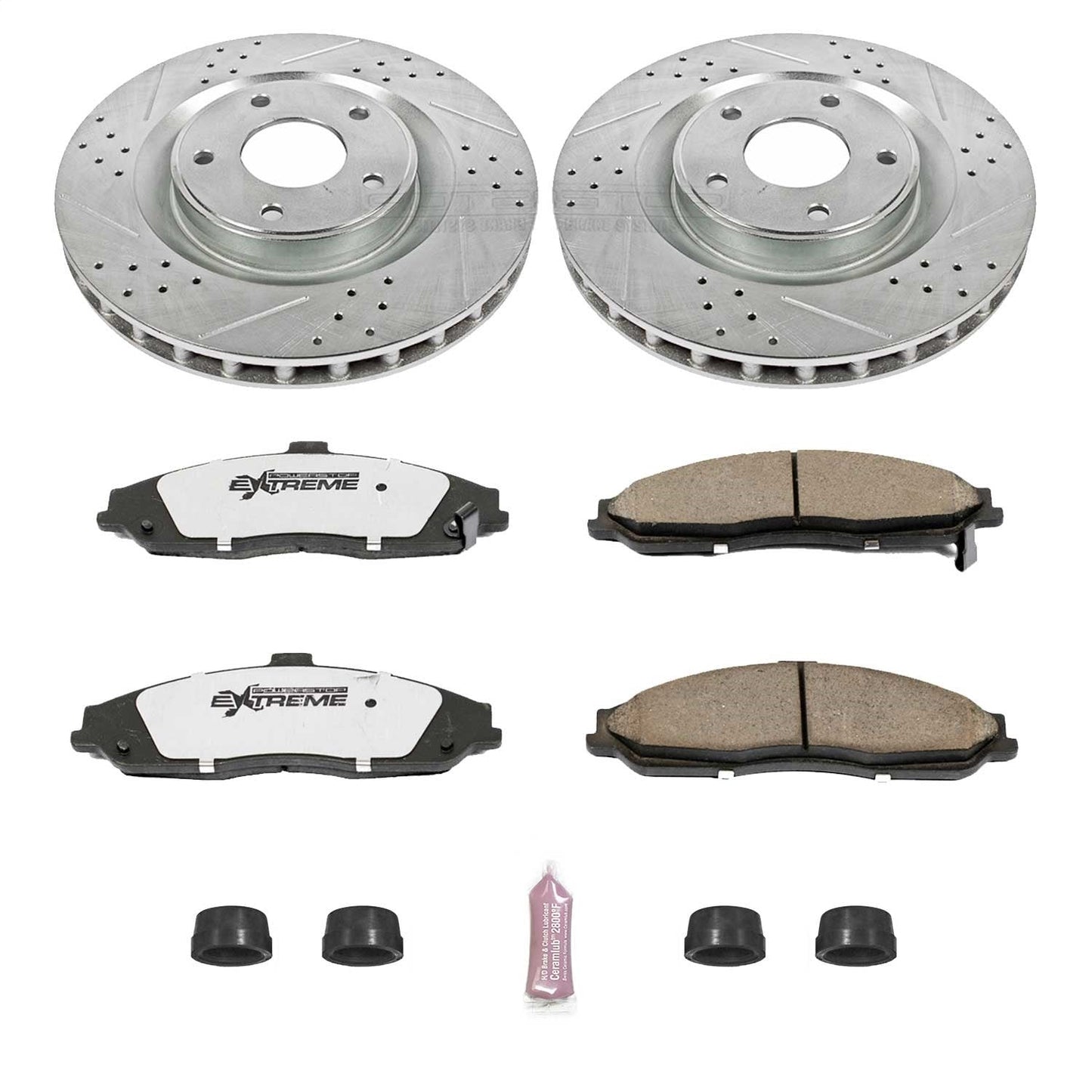 PowerStop Front Z26 Street Warrior Brake Kit | Cadillac XLR (05-07) (K1417-26)
