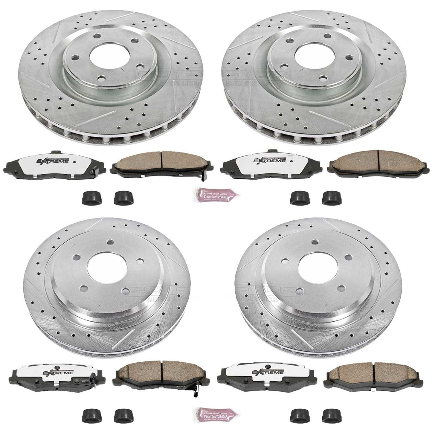 PowerStop Front & Rear Z26 Street Warrior Brake Kit | Cadillac XLR (05-07) (K1418-26)
