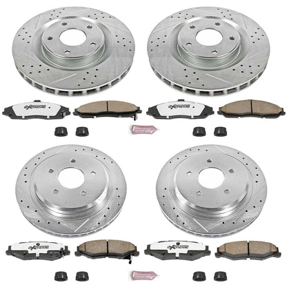 PowerStop Front & Rear Z26 Street Warrior Brake Kit | Cadillac XLR (05-07) (K1418-26)