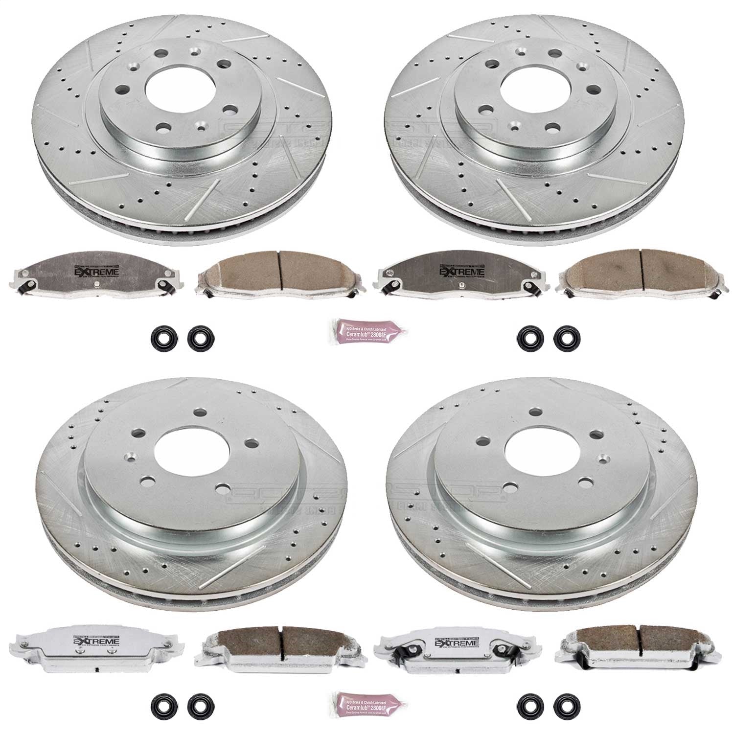 PowerStop Front & Rear Z26 Street Warrior Brake Kit | Cadillac CTS (03-07) (K1420-26)