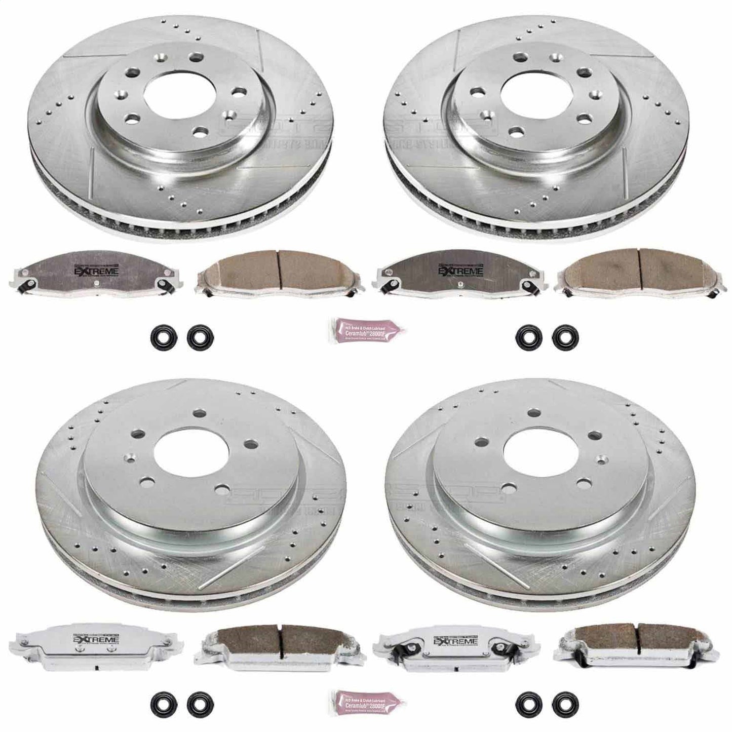 PowerStop Front & Rear Z26 Street Warrior Brake Kit | Cadillac CTS (03-05) (K1424-26)