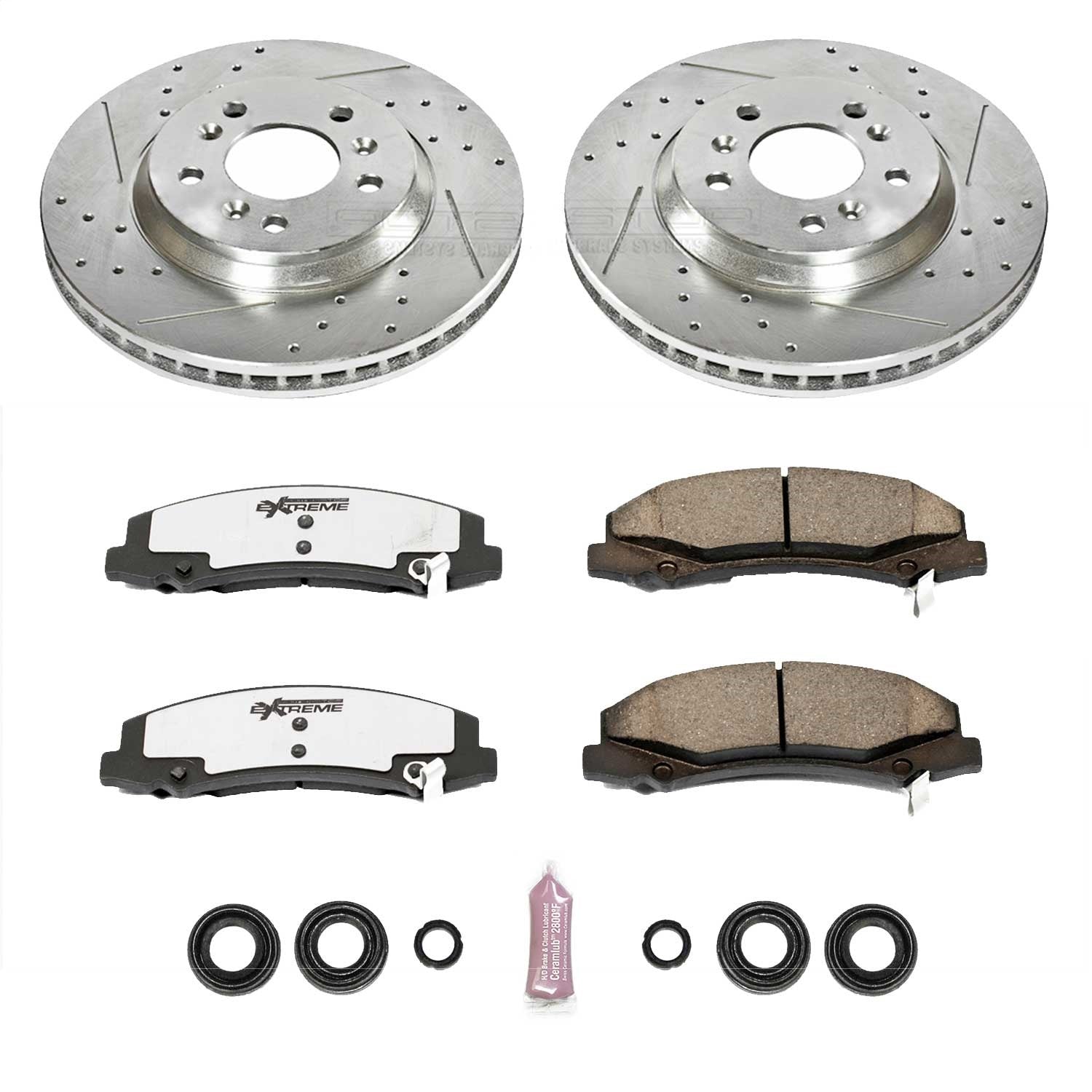PowerStop Front Z26 Street Warrior Brake Kit | Buick Lucerne (06-11) (K1437-26)