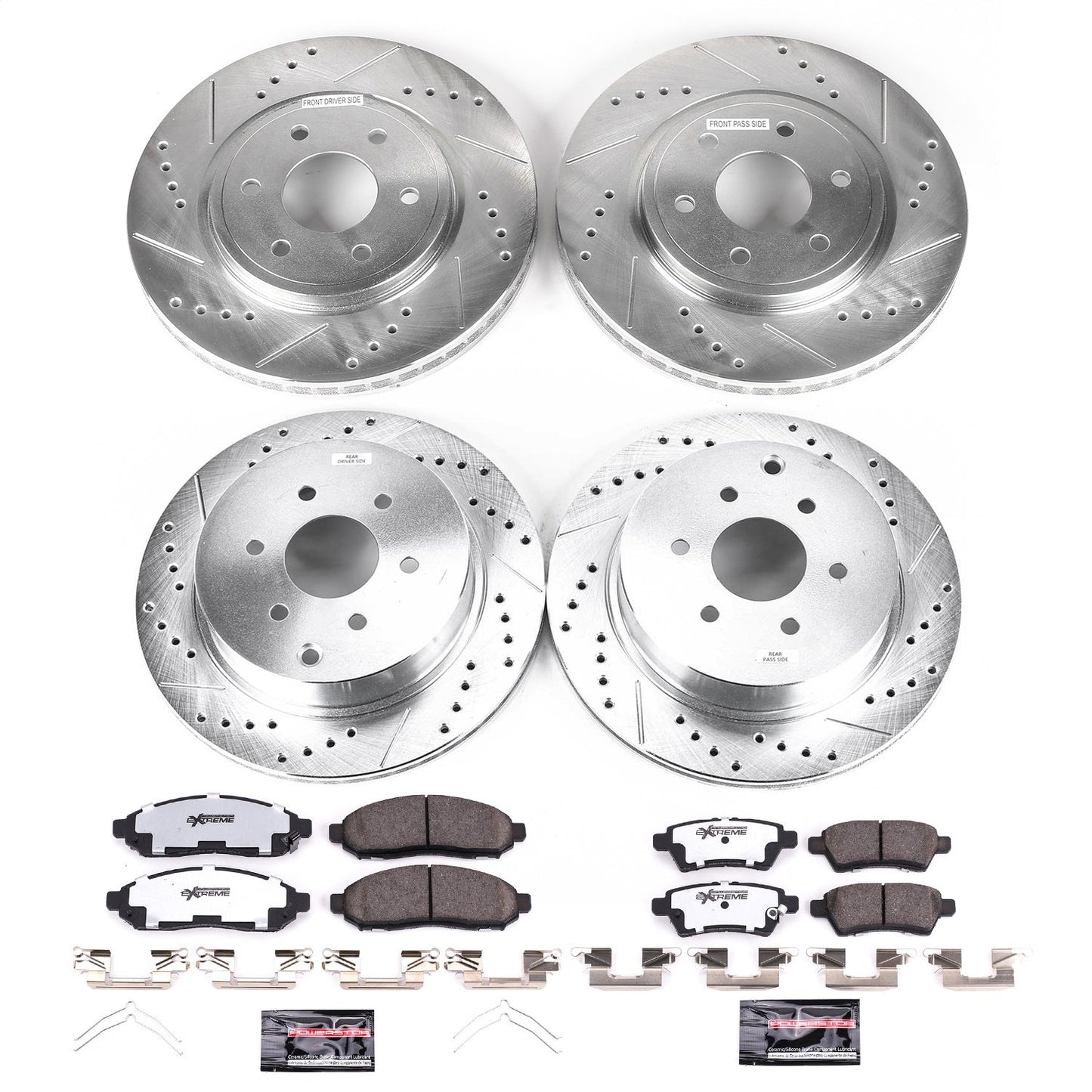 PowerStop Front & Rear Z36 Truck & Tow Brake Kit | Nissan Pathfinder (05-12) (K144-36)