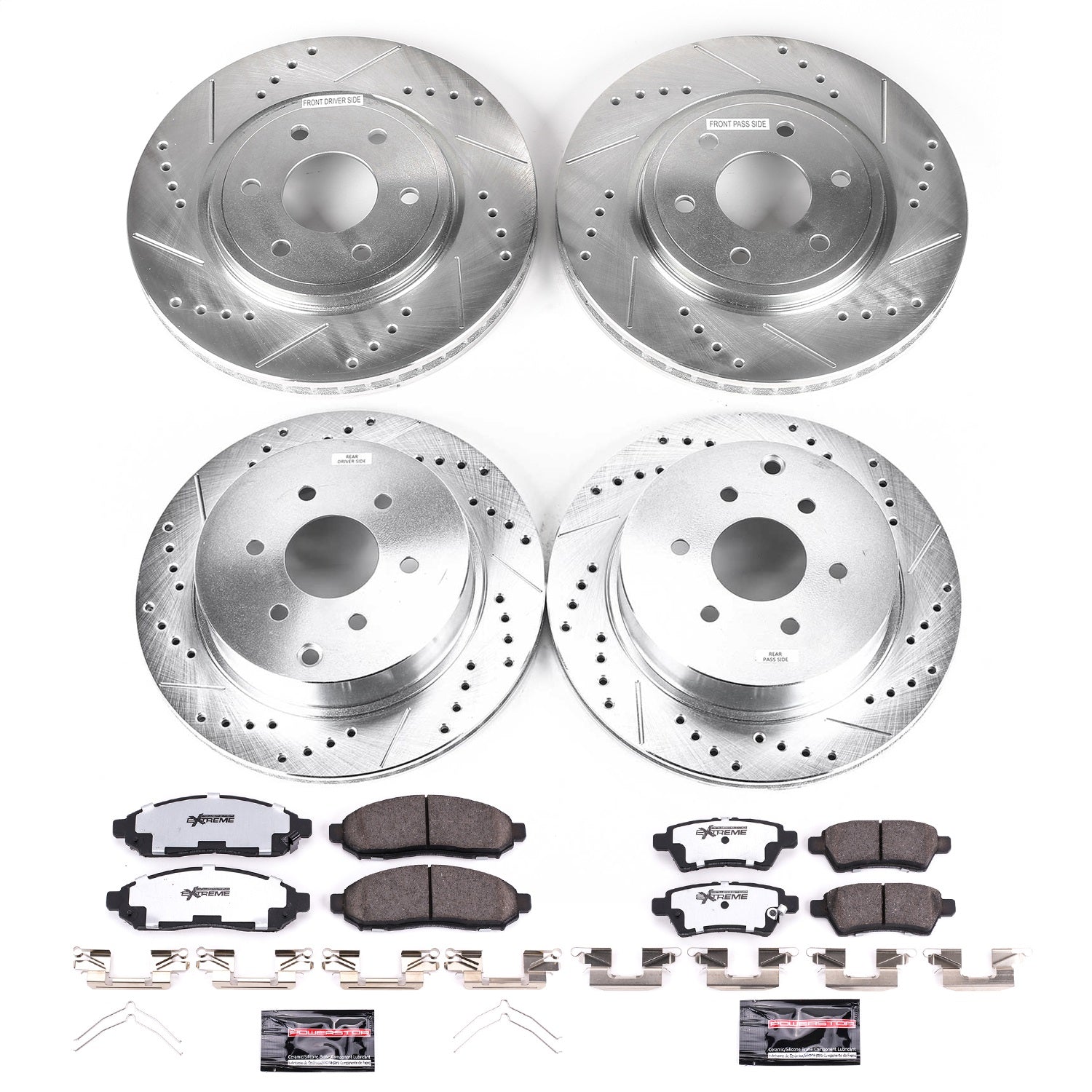 PowerStop Front & Rear Z36 Truck & Tow Brake Kit | Nissan Pathfinder (05-12) (K144-36)