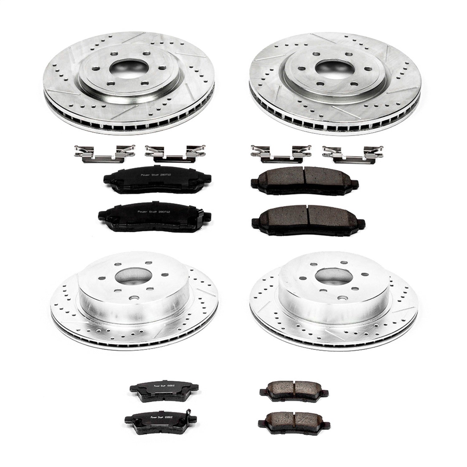 PowerStop Front & Rear Z23 Evolution Sport Brake Kit | Nissan Pathfinder (05-12) (K144)