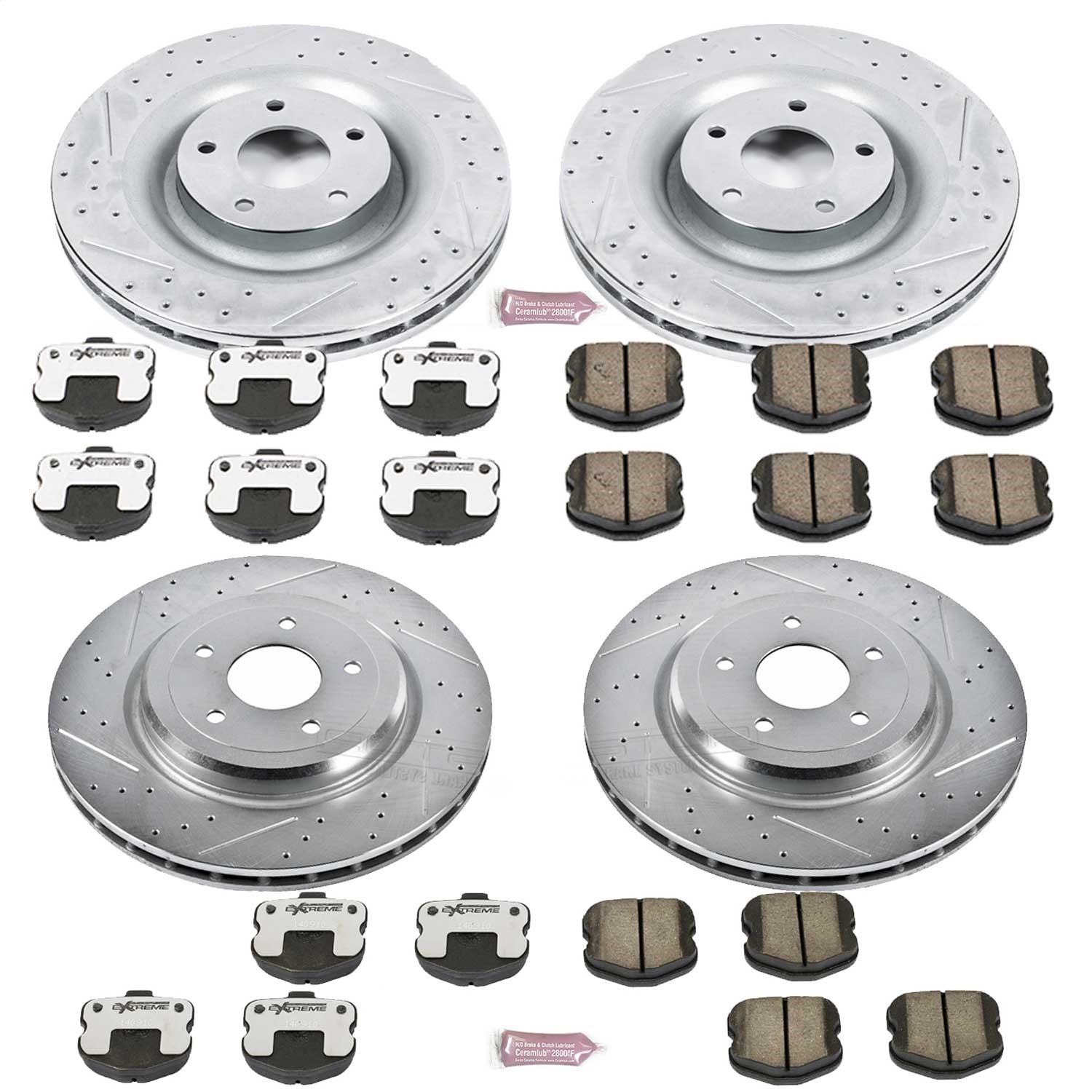 PowerStop Front & Rear Z26 Street Warrior Brake Kit | Chevrolet Corvette (06-13) (K1445-26)