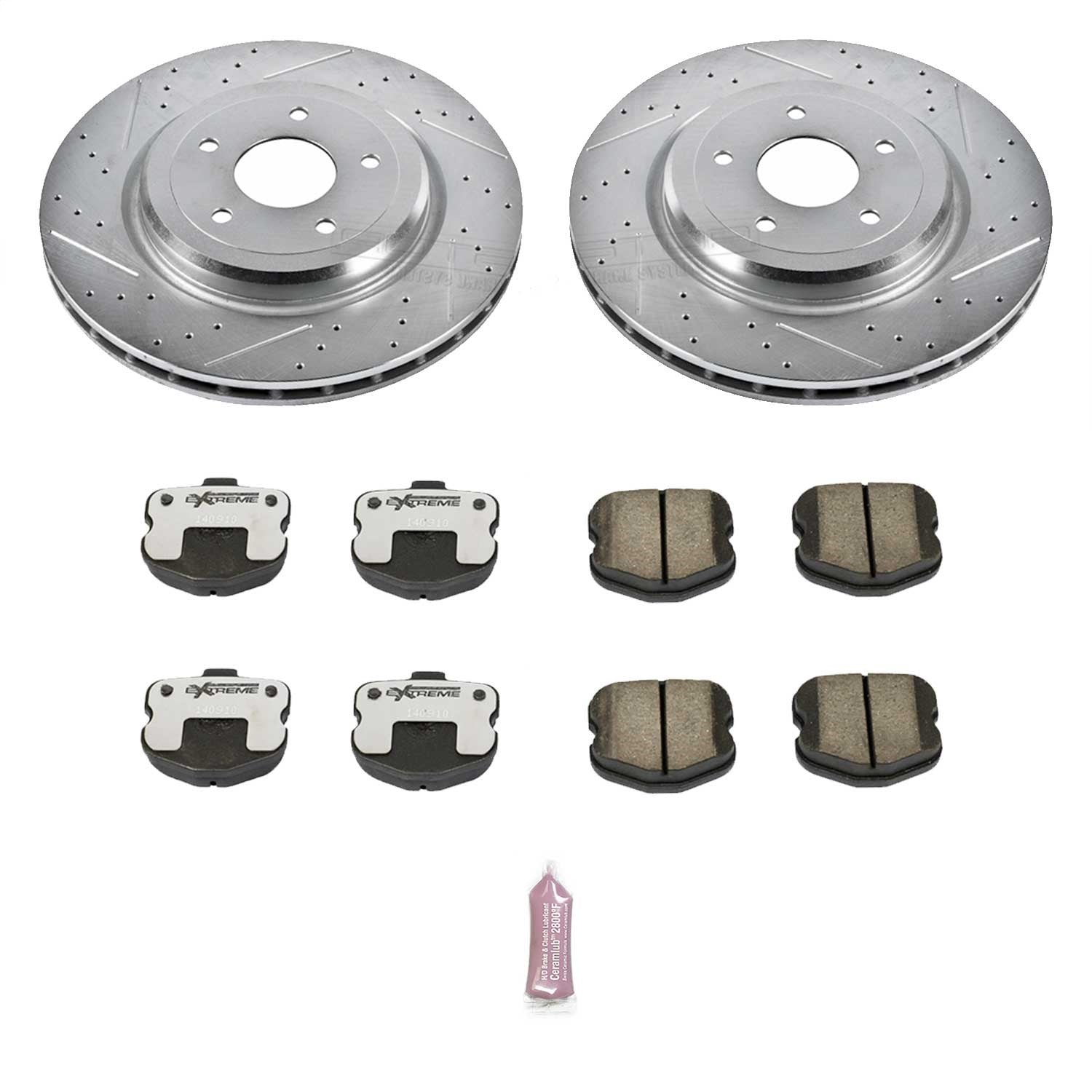 PowerStop Rear Z26 Street Warrior Brake Kit | Chevrolet Corvette (06-13) (K1446-26)