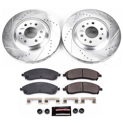 PowerStop Front Z23 Evolution Sport Brake Kit | Cadillac SRX (04-09) (K1449)