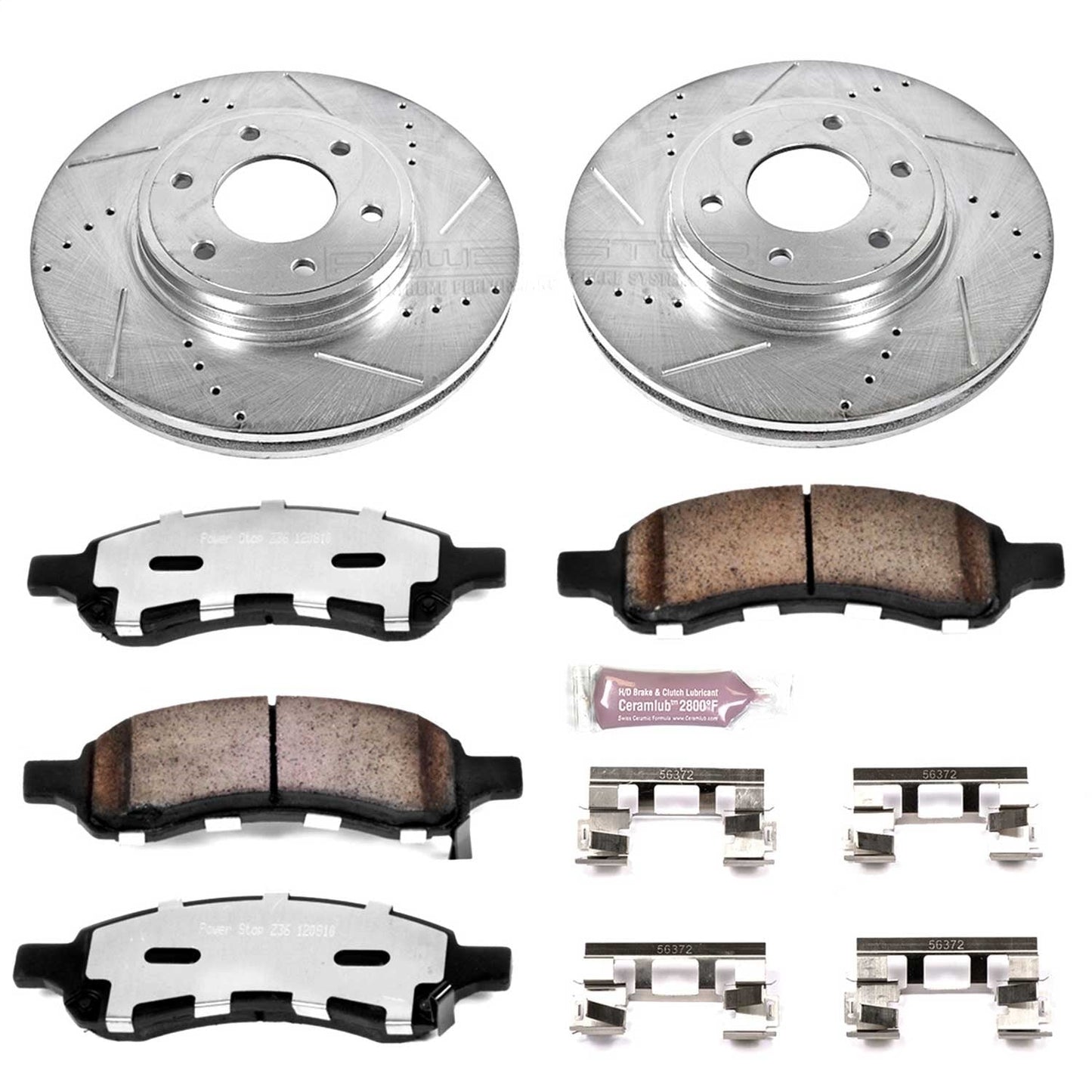 PowerStop Front Z36 Truck & Tow Brake Kit | Chevrolet Trailblazer (06-09) (K1453-36)