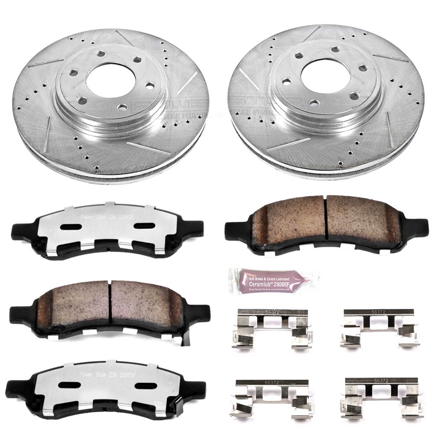 PowerStop Front Z36 Truck & Tow Brake Kit | Chevrolet Trailblazer (06-09) (K1453-36)