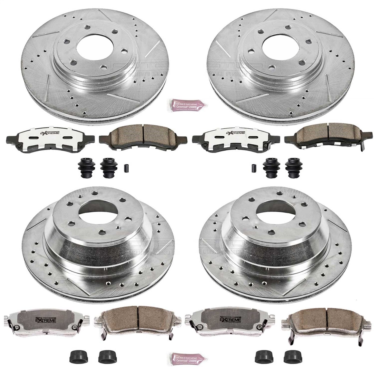 PowerStop Front & Rear Z26 Street Warrior Brake Kit | Chevrolet Trailblazer (06-09) (K1454-26)