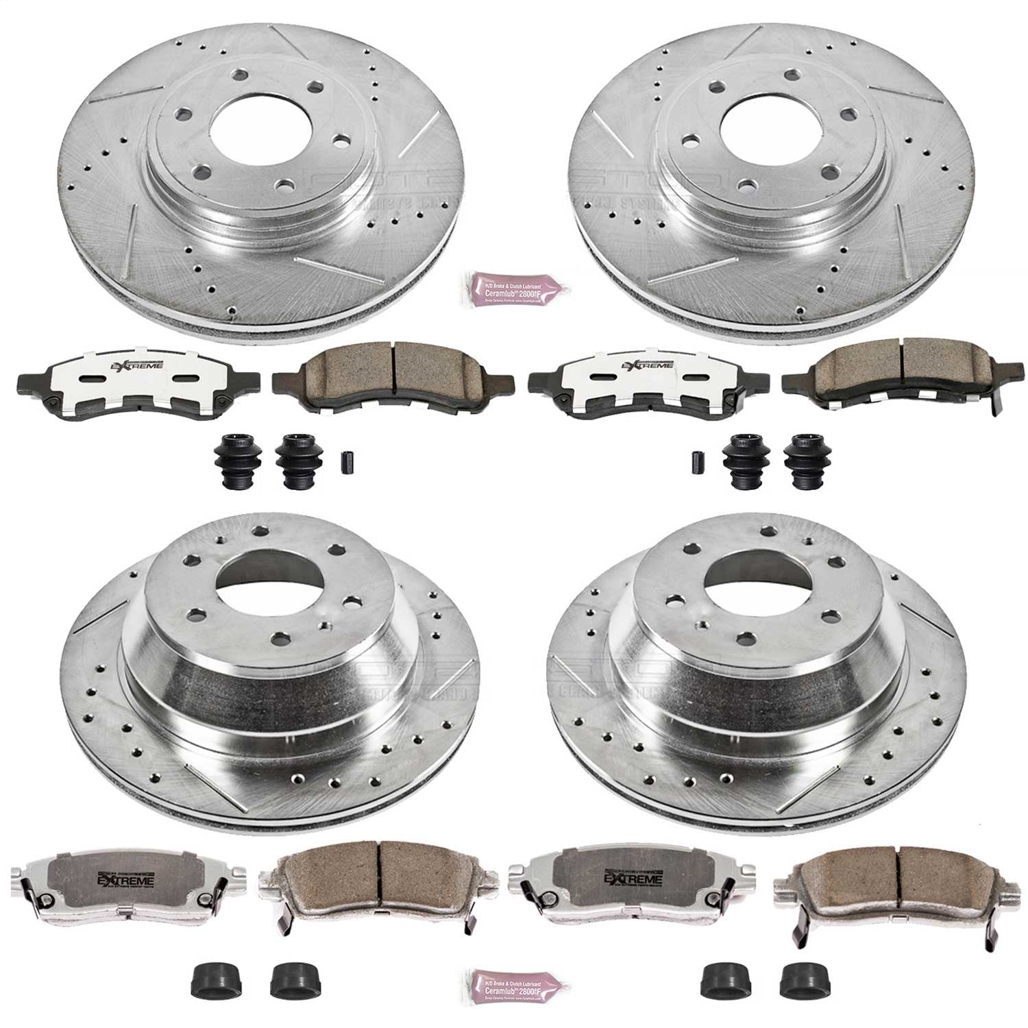 PowerStop Front & Rear Z26 Street Warrior Brake Kit | Chevrolet Trailblazer (06-09) (K1454-26)