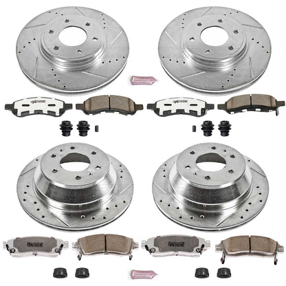 PowerStop Front & Rear Z26 Street Warrior Brake Kit | Chevrolet Trailblazer (06-09) (K1454-26)