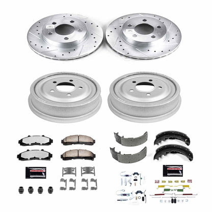 PowerStop Front & Rear Z36 Truck & Tow Brake Kit | Ford Ranger (98-02) (K15004DK-36)