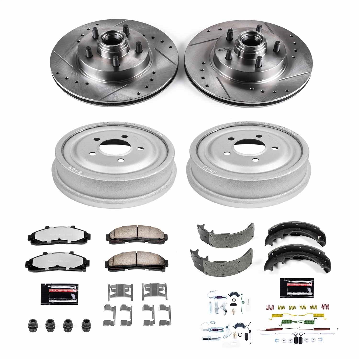 PowerStop Front & Rear Z36 Truck & Tow Brake Kit | Ford Ranger (98-02) (K15006DK-36)