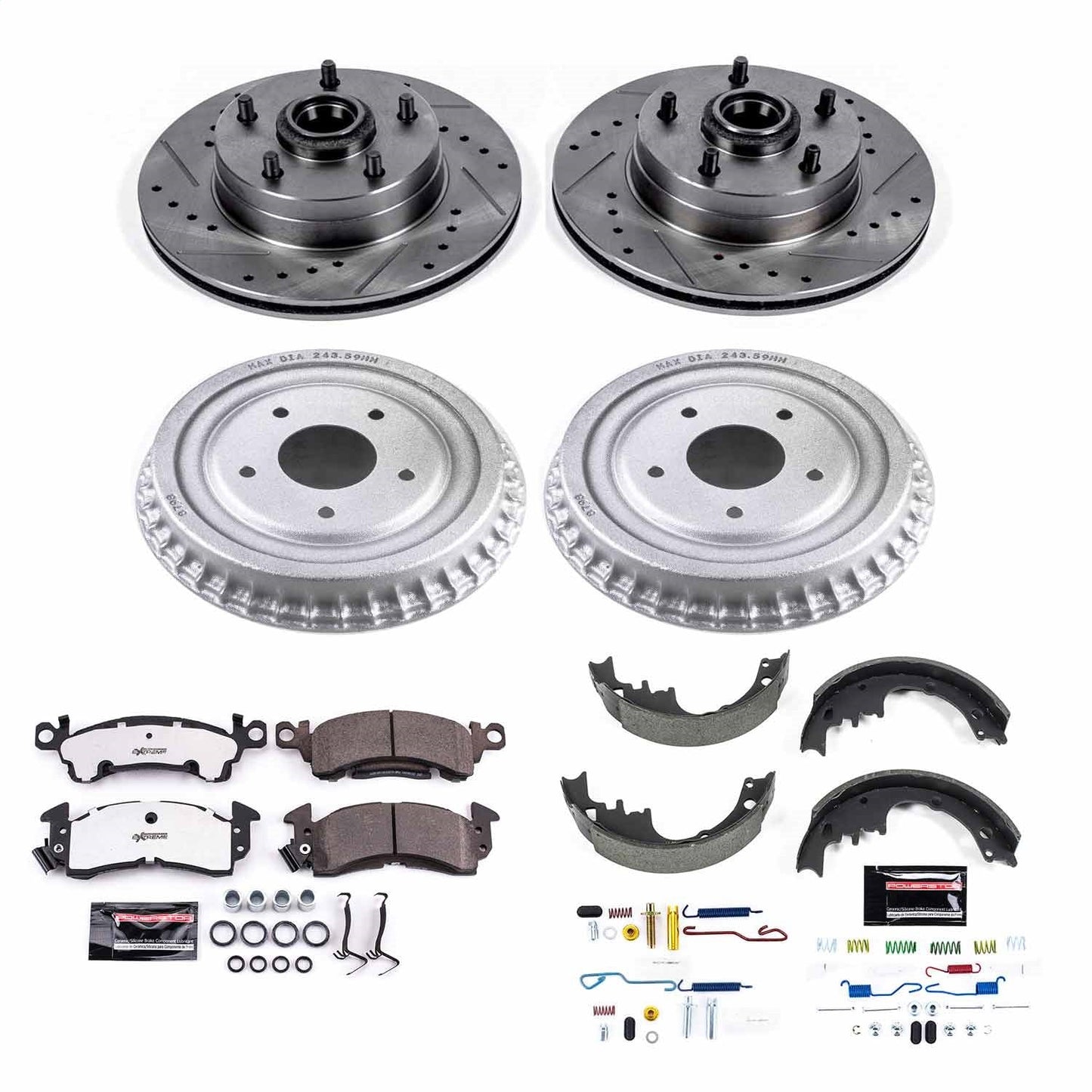 PowerStop Front & Rear Z26 Street Warrior Brake Kit | Buick Apollo (73-74) (K15022DK-26)