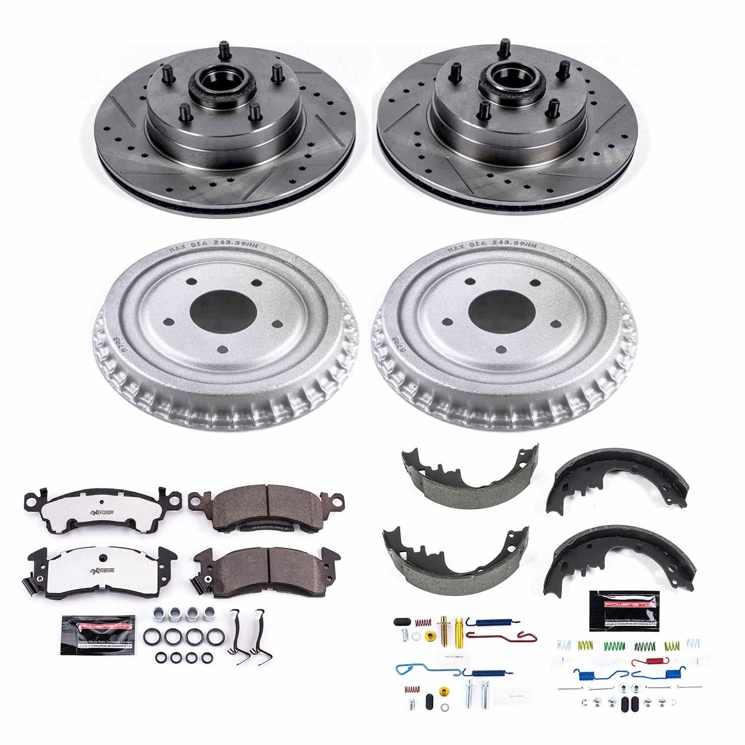 PowerStop Front & Rear Z26 Street Warrior Brake Kit | Buick Apollo (73-74) (K15022DK-26)
