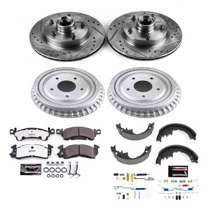 PowerStop Front & Rear Z26 Street Warrior Brake Kit | Buick Skylark 1975 (K15023DK-26)