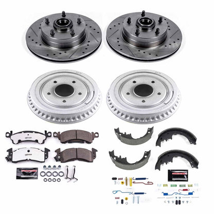 PowerStop Front & Rear Z26 Street Warrior Brake Kit | Buick GS (70-72) (K15024DK-26)