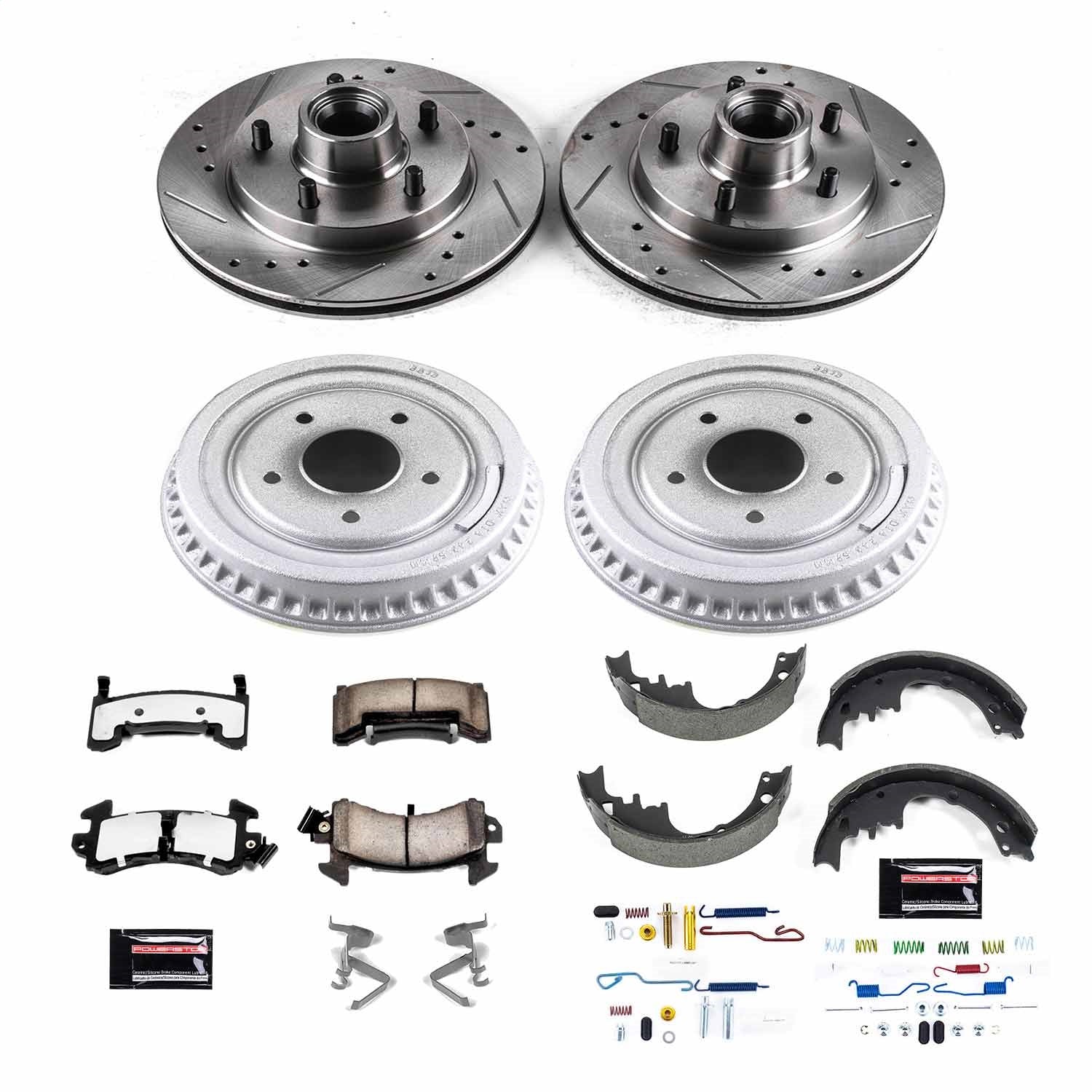 PowerStop Front & Rear Z36 Truck & Tow Brake Kit | Chevrolet LLV (87-88) (K15025DK-36)