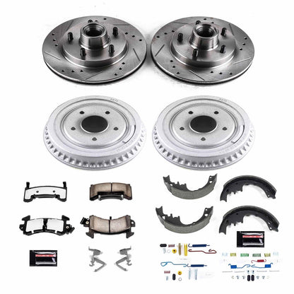 PowerStop Front & Rear Z36 Truck & Tow Brake Kit | Chevrolet LLV (87-88) (K15025DK-36)