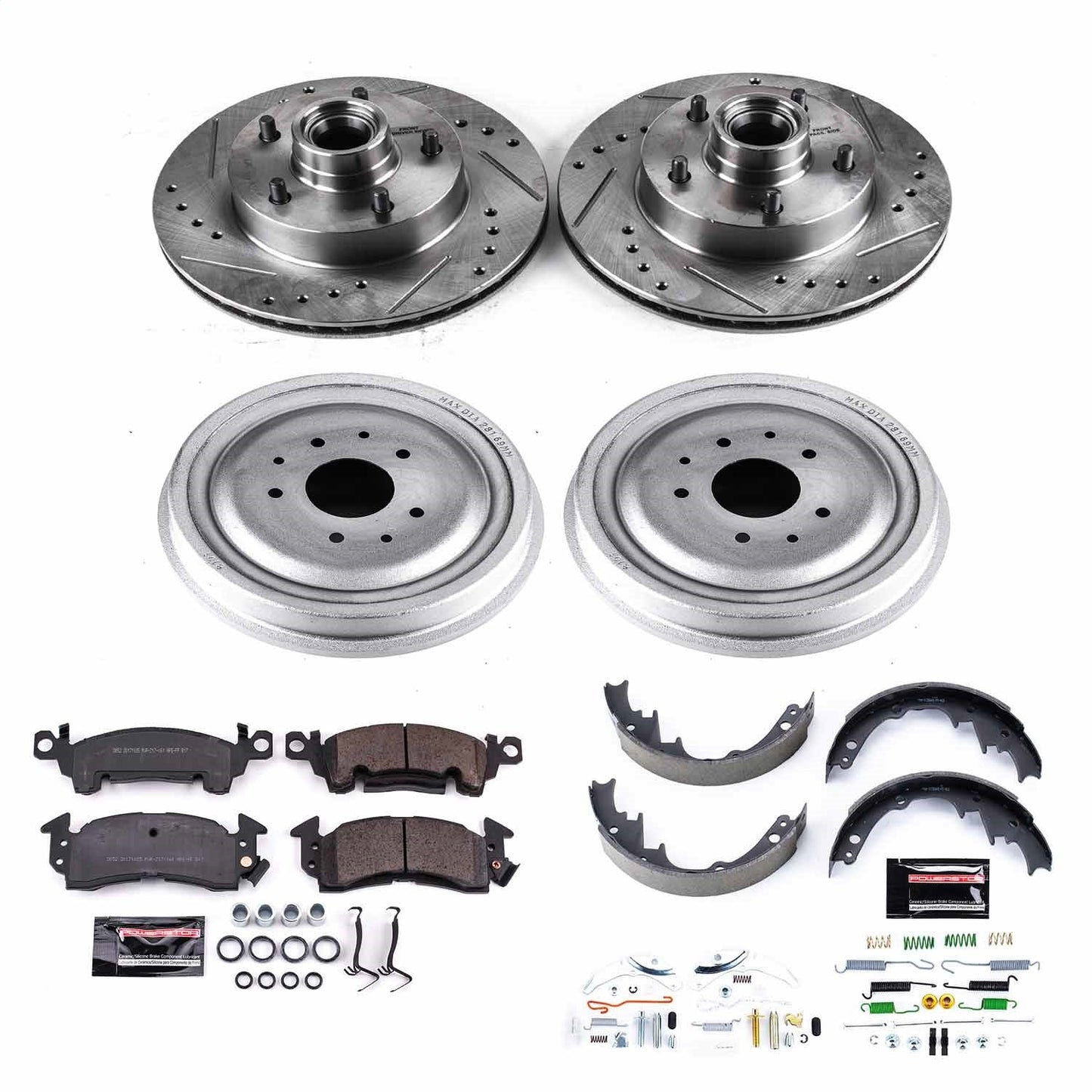 PowerStop Front & Rear Z23 Evolution Sport Brake Kit | Chevrolet G10 Van 1971 (K15028DK)