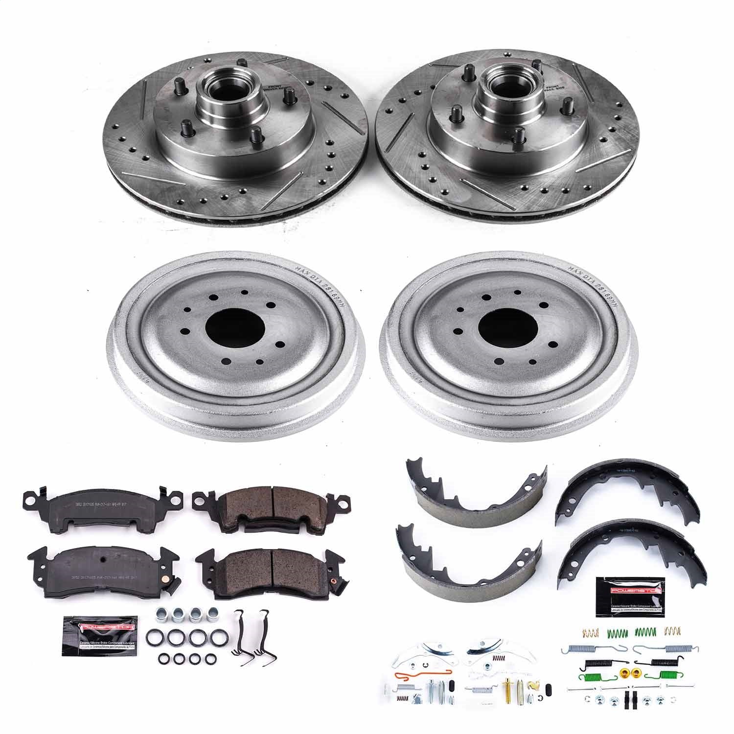 PowerStop Front & Rear Z23 Evolution Sport Brake Kit | Chevrolet G10 Van 1971 (K15028DK)
