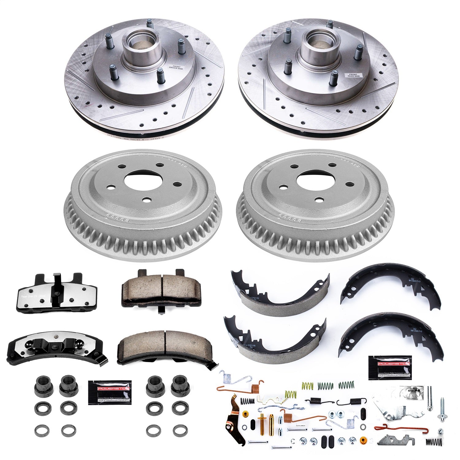 PowerStop Front & Rear Z36 Truck & Tow Brake Kit | Dodge Ram 1500 (94-99) (K15032DK-36)