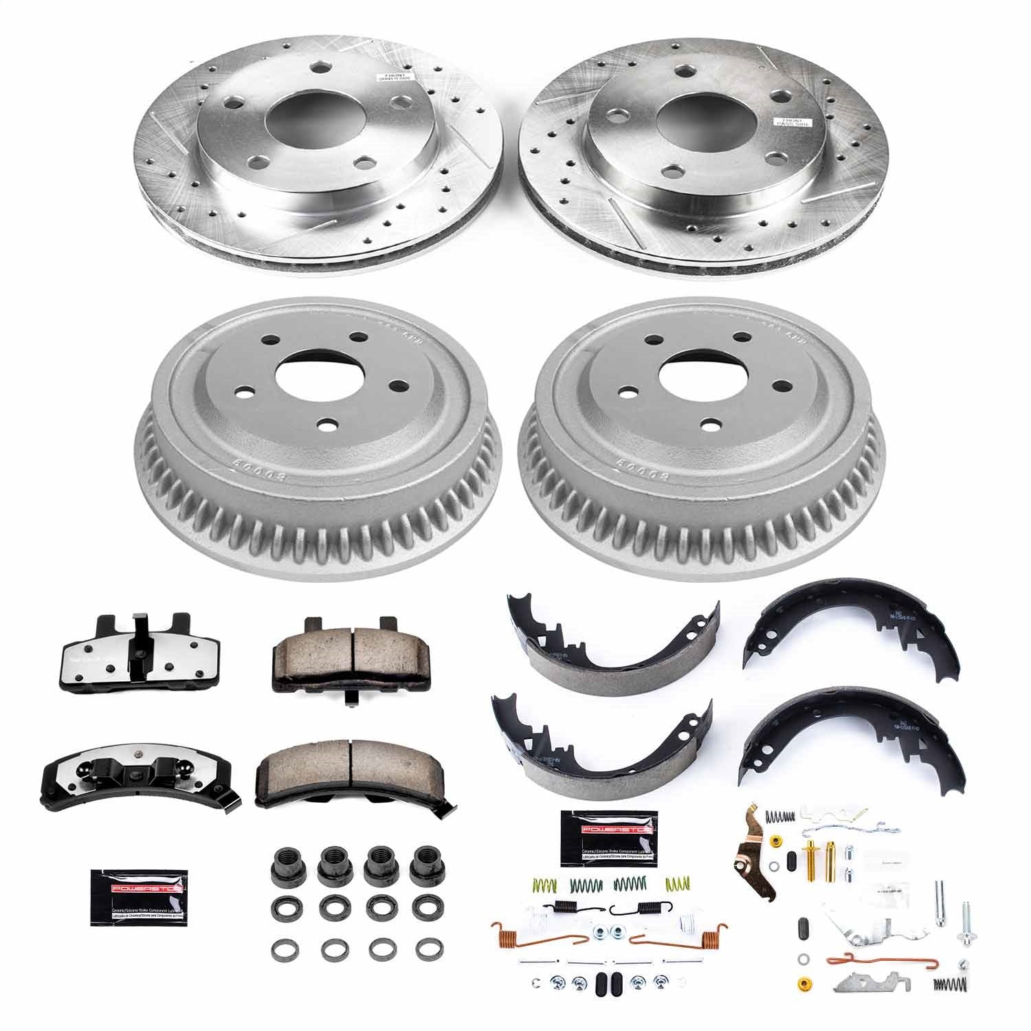 PowerStop Front & Rear Z36 Truck & Tow Brake Kit | Dodge Ram 1500 (94-99) (K15033DK-36)