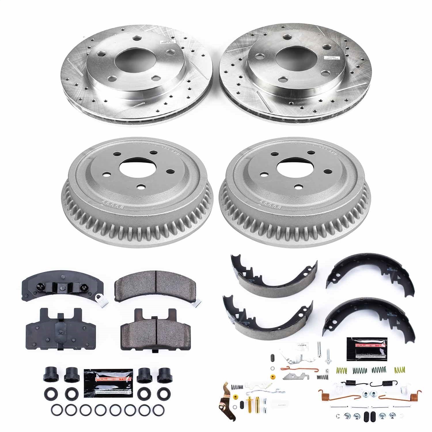 PowerStop Front & Rear Z23 Evolution Sport Brake Kit | Dodge Ram 1500 (94-99) (K15033DK)