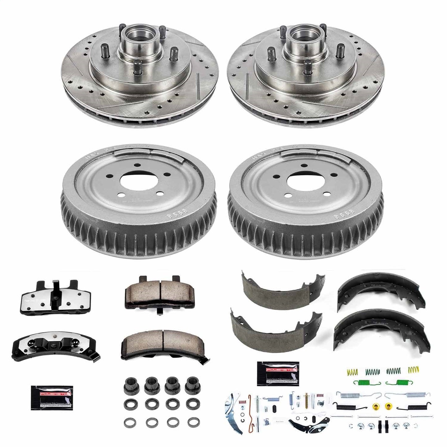 PowerStop Front & Rear Z36 Truck & Tow Brake Kit | Chevrolet Express 1500 (96-02) (K15036DK-36)