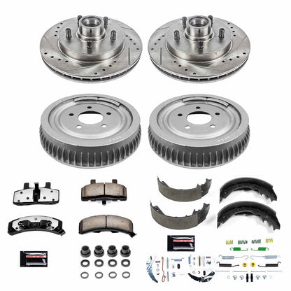 PowerStop Front & Rear Z36 Truck & Tow Brake Kit | Chevrolet Express 1500 (96-02) (K15036DK-36)