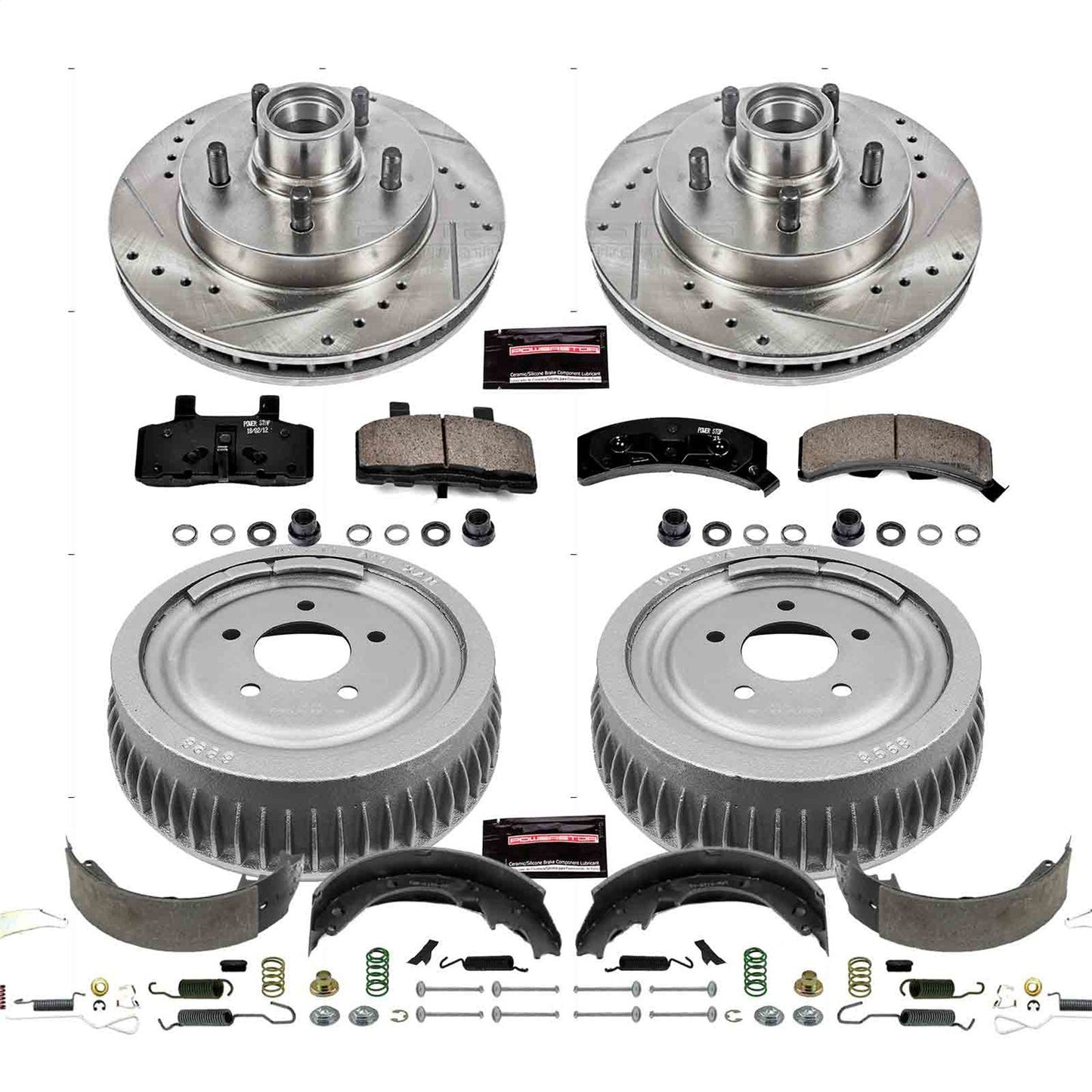 PowerStop Front & Rear Z23 Evolution Sport Brake Kit | Chevrolet Express 1500 (96-02) (K15036DK)