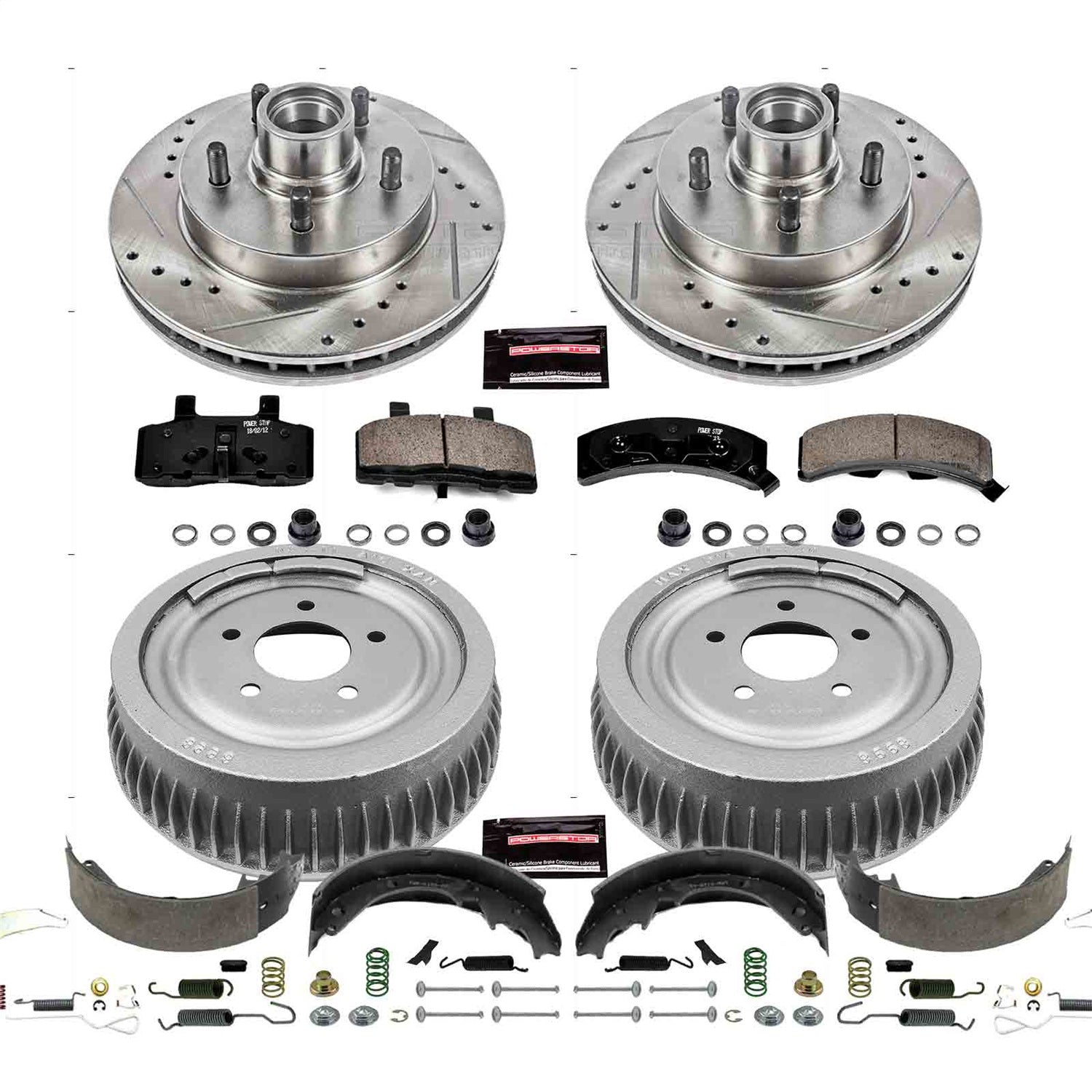 PowerStop Front & Rear Z23 Evolution Sport Brake Kit | Chevrolet Express 1500 (96-02) (K15036DK)