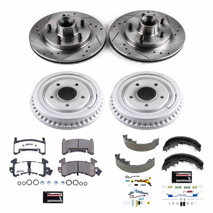 PowerStop Front & Rear Z26 Street Warrior Brake Kit | Buick Regal (85-87) (K15044DK-26)