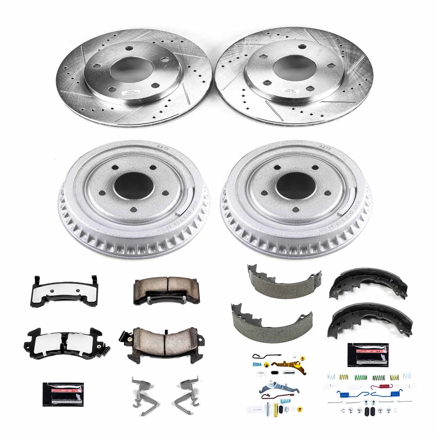 PowerStop Front & Rear Z36 Truck & Tow Brake Kit | Chevrolet S10 (83-91) (K15050DK-36)