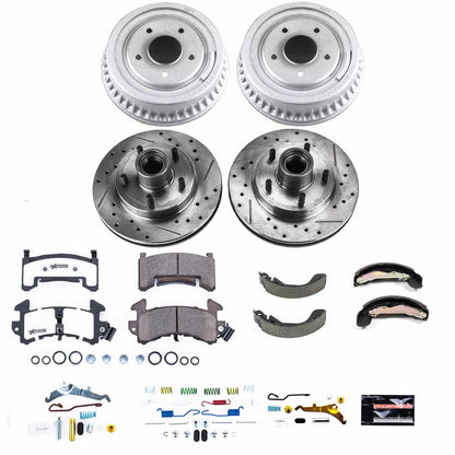 PowerStop Front & Rear Z26 Street Warrior Brake Kit | Chevrolet S10 Blazer (91) (K15051DK-26)