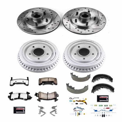 PowerStop Front & Rear Z36 Truck & Tow Brake Kit | Chevrolet S10 Blazer (91) (K15051DK-36)