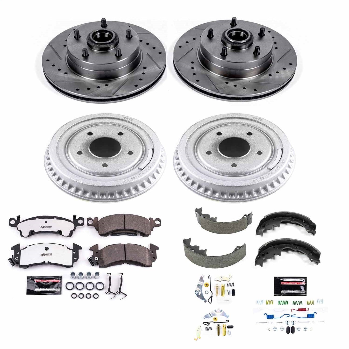 PowerStop Front & Rear Z26 Street Warrior Brake Kit | Oldsmobile Cutlass Supreme (71-72) (K15055DK-26)
