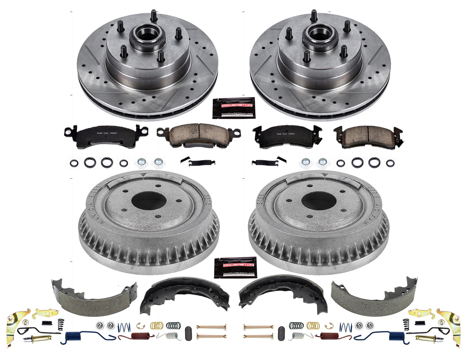 PowerStop Z23 Evolution Sport Front & Rear Brake Kit | Oldsmobile Cutlass Supreme (71-72) (K15055DK)
