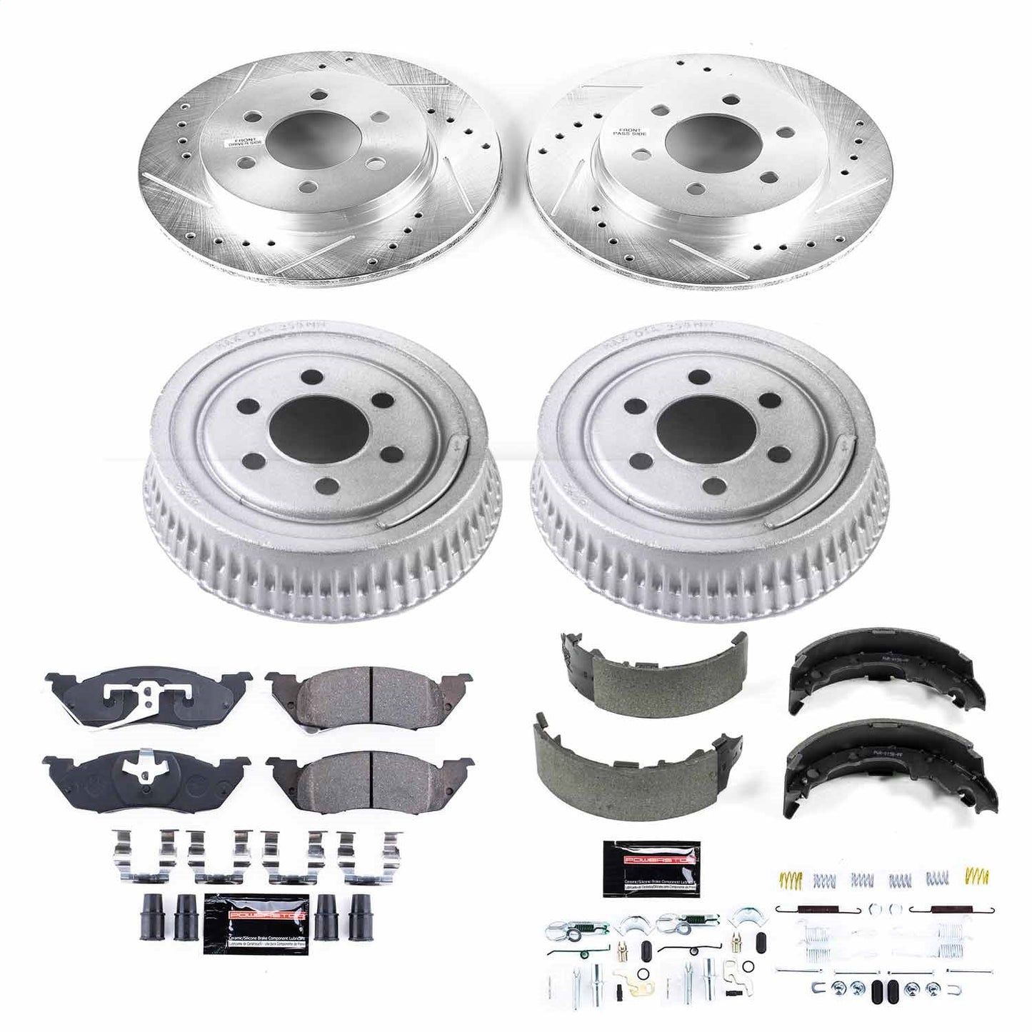 PowerStop Front & Rear Z23 Evolution Sport Brake Kit | Dodge Dakota (97-98) (K15070DK)