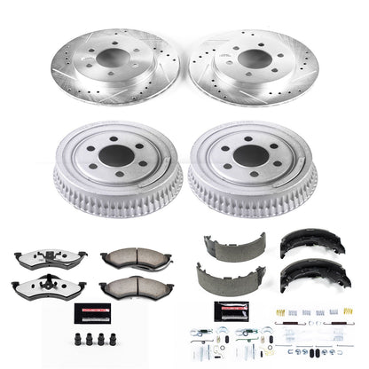 PowerStop Front & Rear Z36 Truck & Tow Brake Kit | Dodge Dakota (99) (K15071DK-36)
