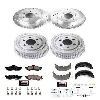 PowerStop Front & Rear Z23 Evolution Sport Brake Kit | Dodge Dakota (99) (K15071DK)