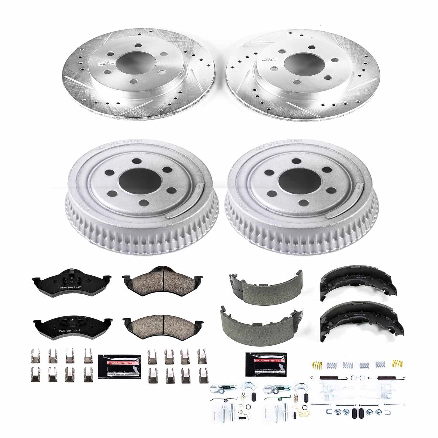 PowerStop Front & Rear Z23 Evolution Sport Brake Kit | Dodge Dakota (00-02) (K15072DK)